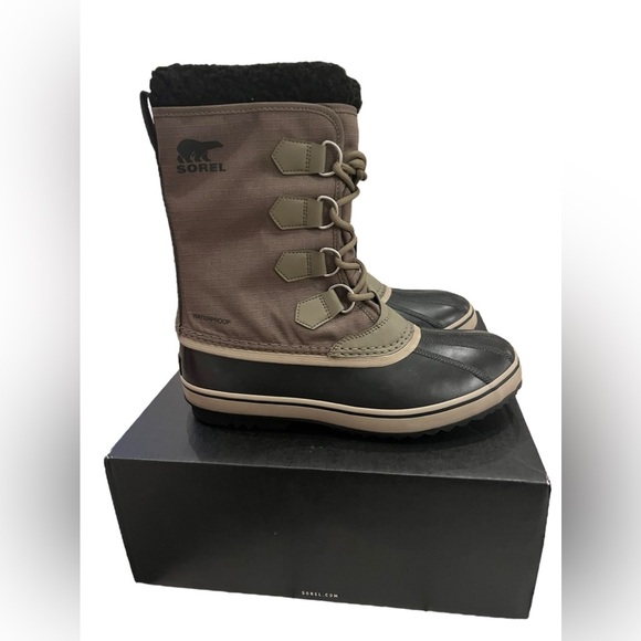 NWT Sorel Men’s 1964 PAC Nylon Waterproof Snow Boots in Sage/Dark Moss size 8.5 - Picture 5 of 11